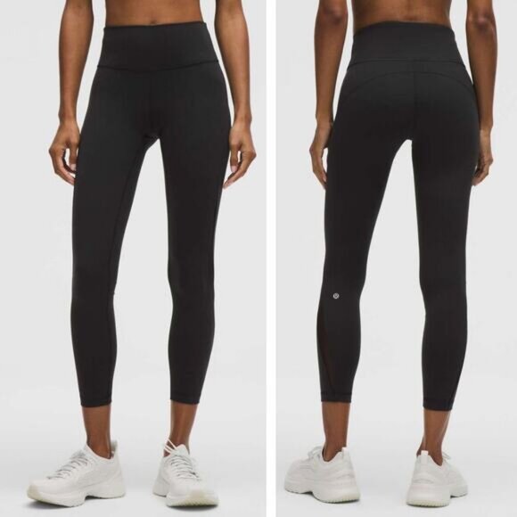 lululemon athletica Pants - LULULEMON Wunder Train Mesh Panel High-Rise Tight 25" Size 4 Black